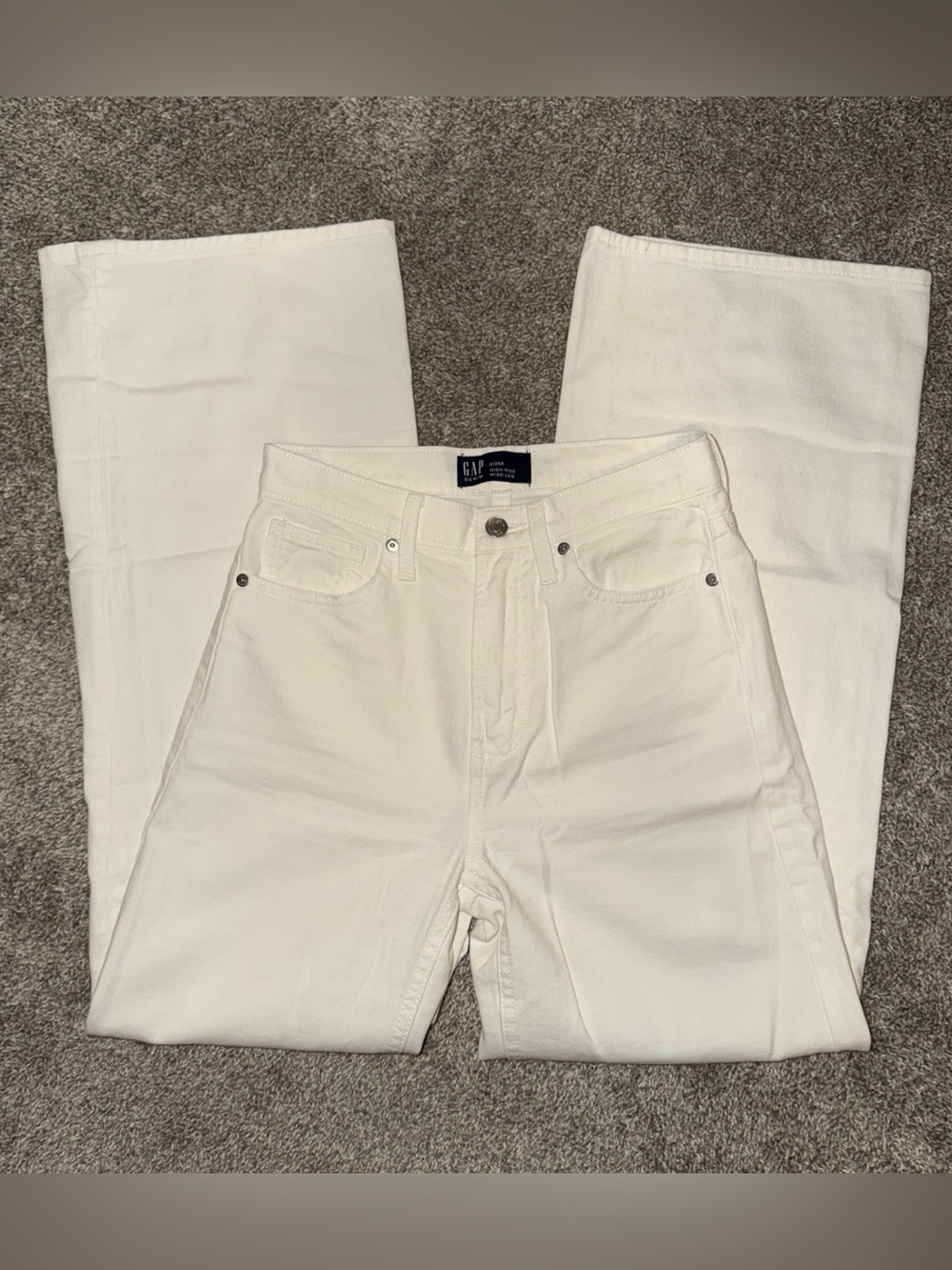 Gap White wide-leg jeans